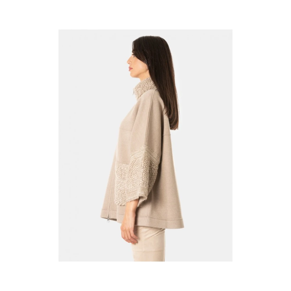 D.Exterior Hooded Gebreide Trui Hazelnoot Kleur Gray Dames