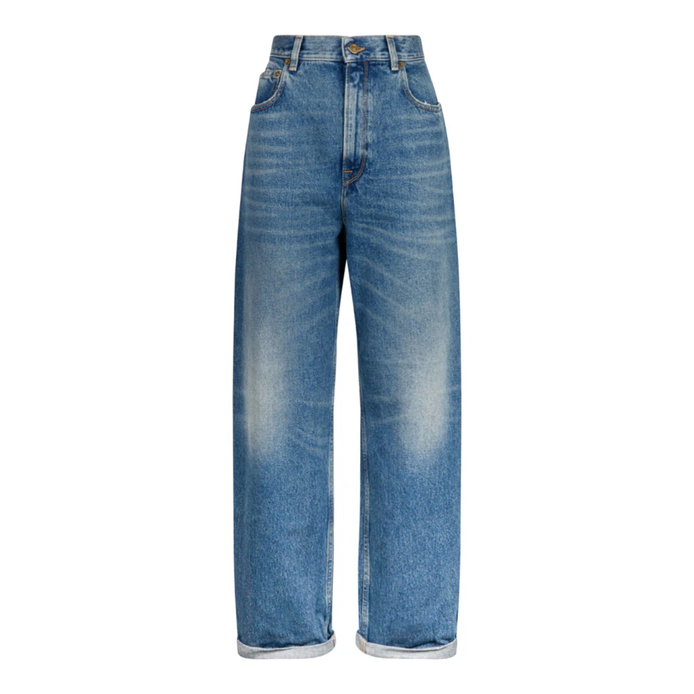Golden Goose Women's Blue Loose Fit Jeans, W26, Kim Wide-Leg Jeans