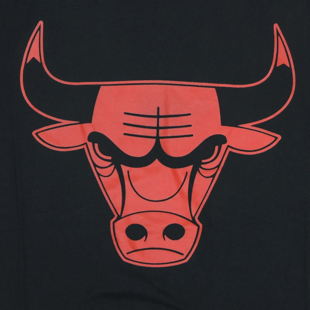 Mitchell & Ness Chicago Bulls NBA Logo Tee Black Heren