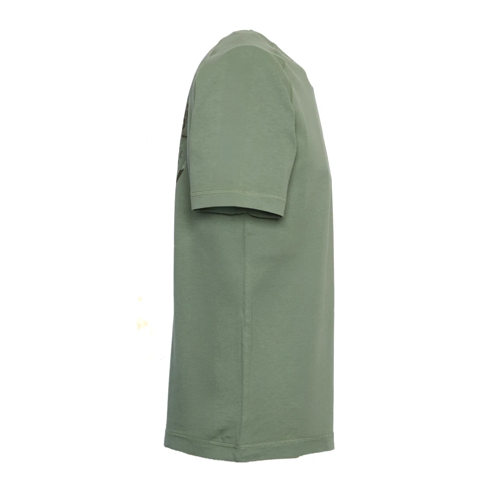 Stone Island Slim-fit T-shirt met uniek logo Green Heren
