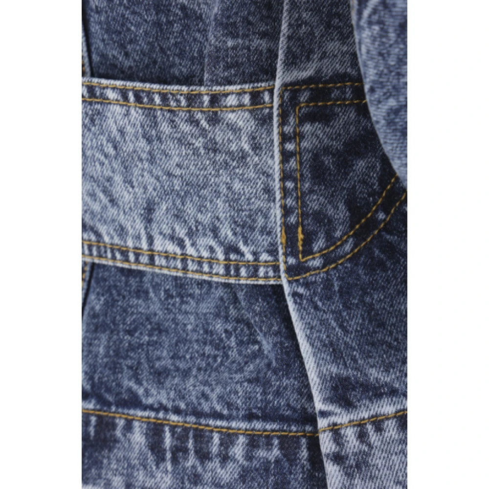 Alaïa Blauwe Denim Ritsjas Blue Dames