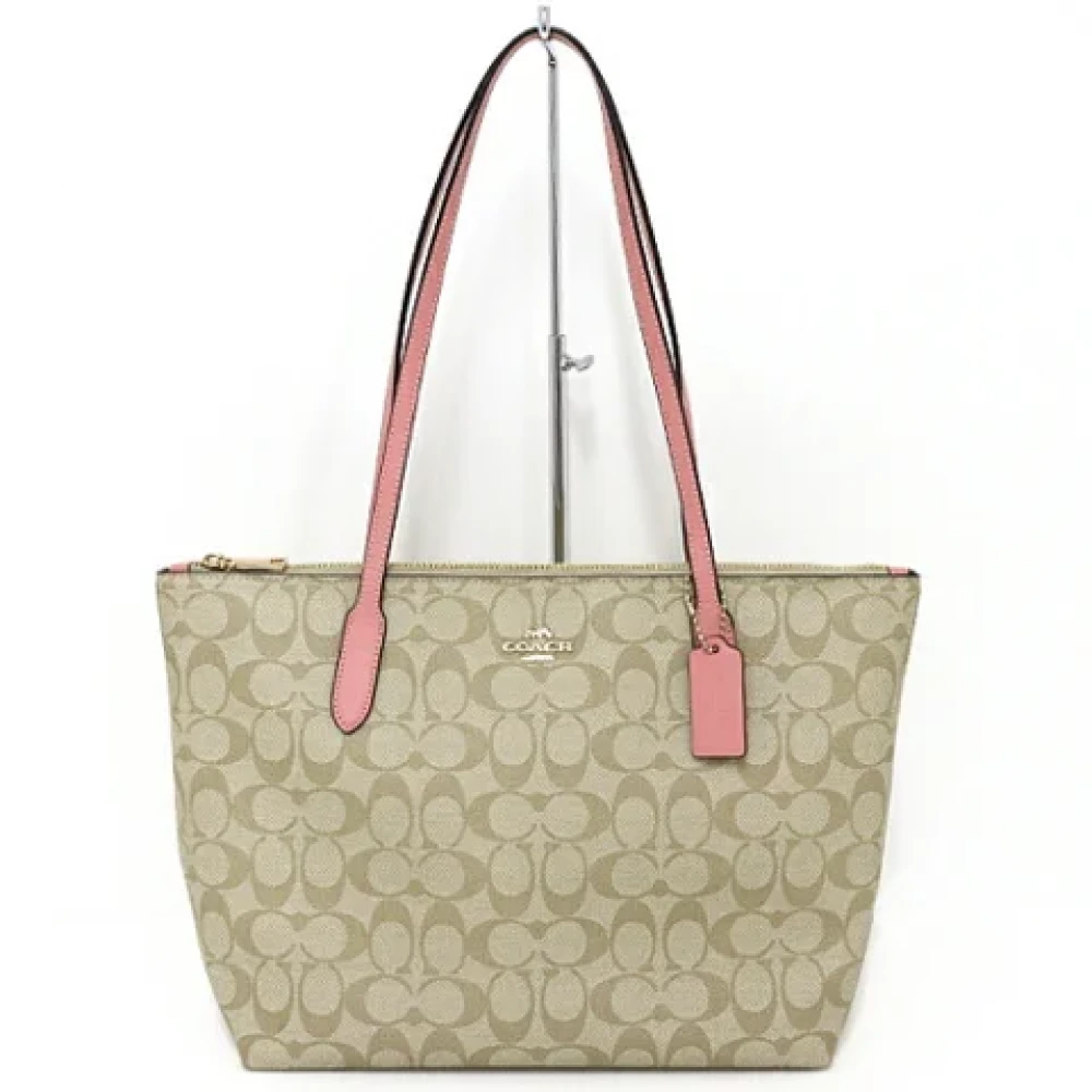 Coach Pre-owned Leather shoulder-bags Beige Dames