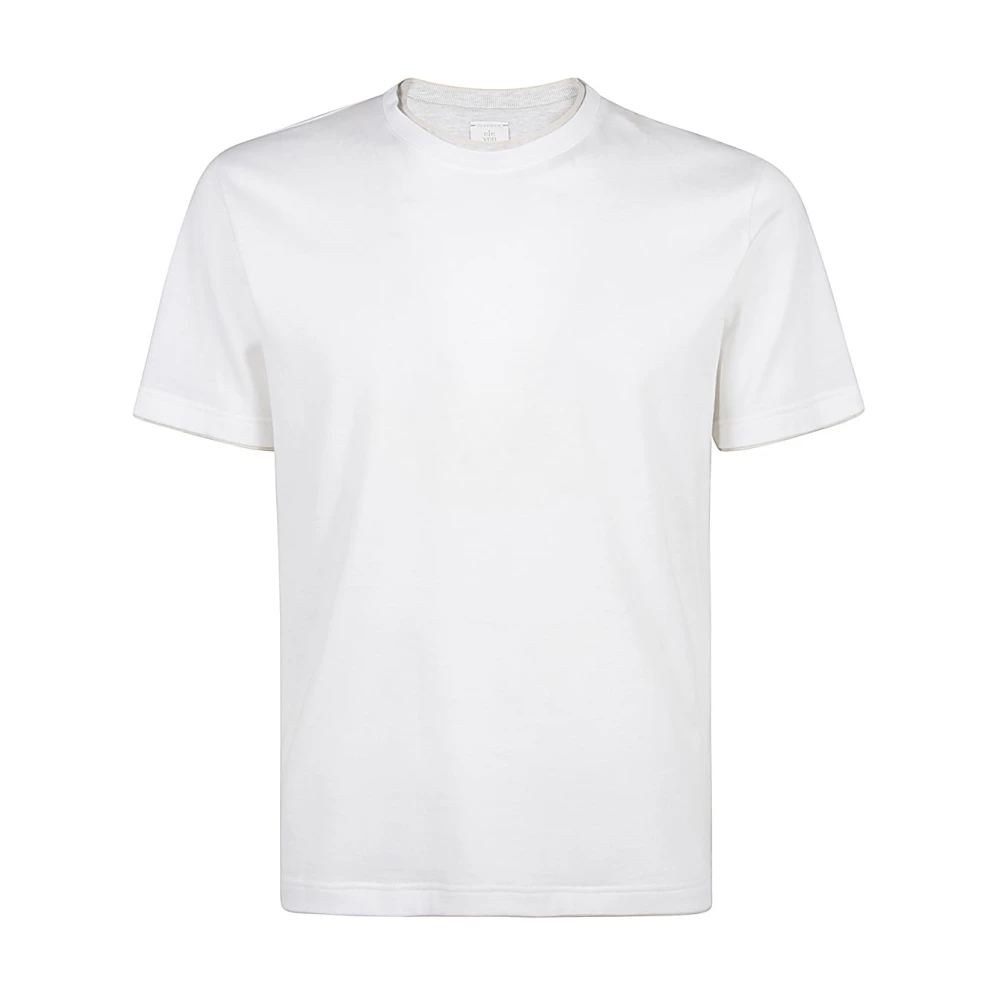 Eleventy Jersey Katoen Ronde Hals T-Shirt White Heren