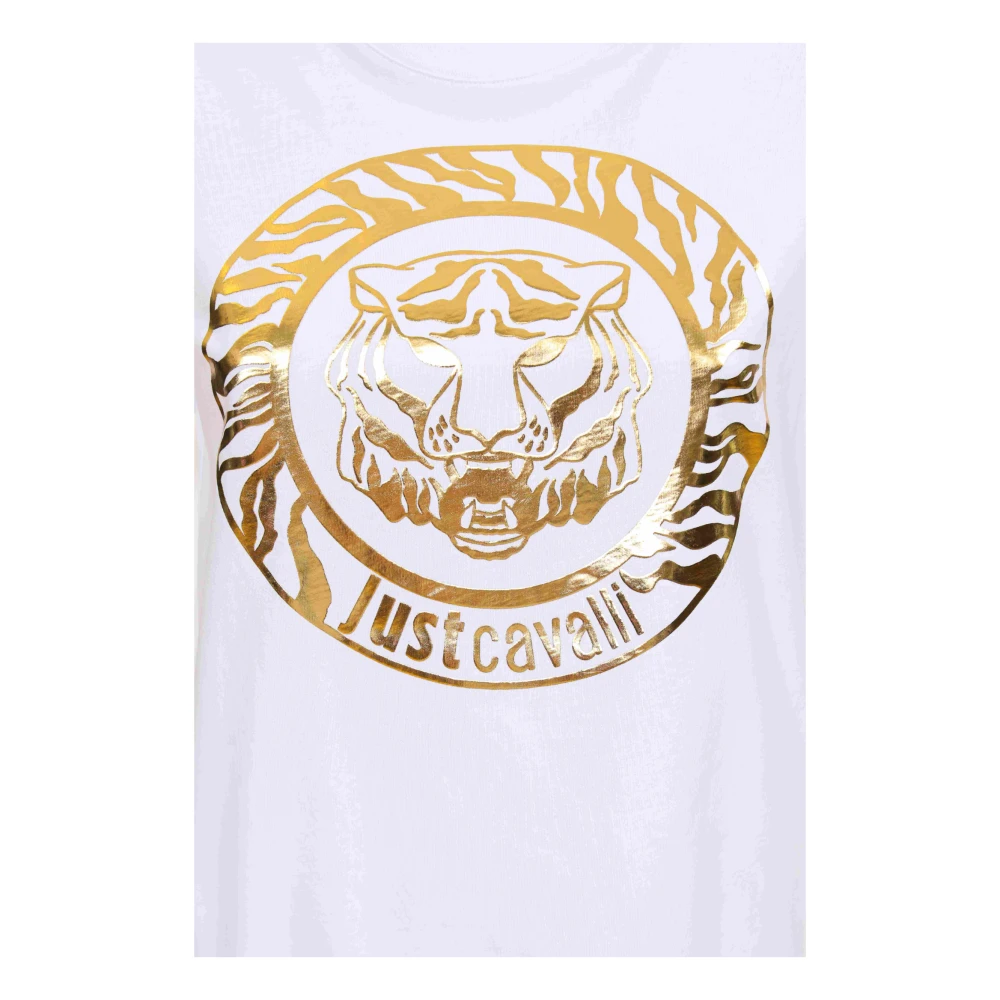 Just Cavalli Stijlvolle T-shirts en Polos White Dames