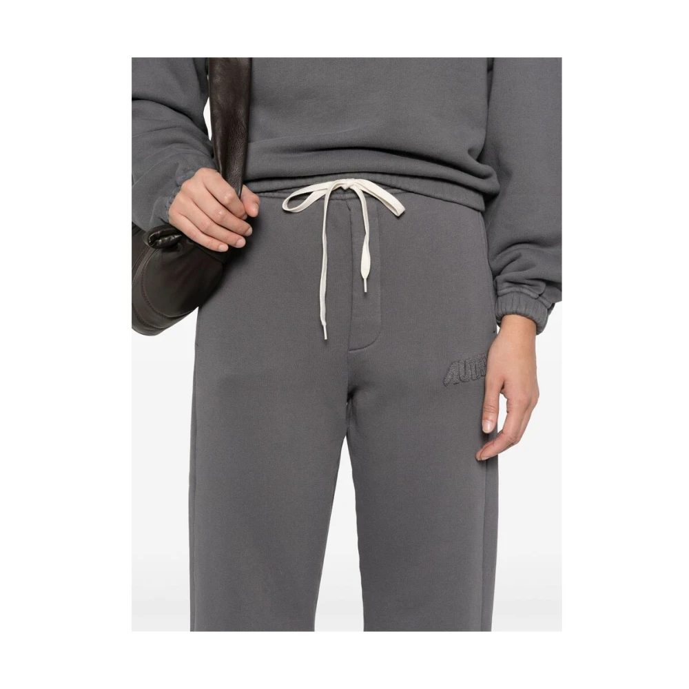 Autry Antracietgrijze Shorts met Elastische Tailleband en Trekkoord Gray Dames