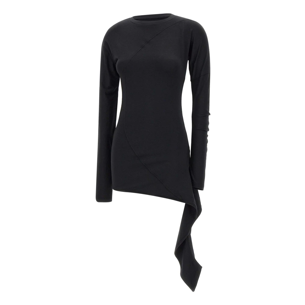 LOW Classic Zwart Katoen Modal Mix Trui Black Dames