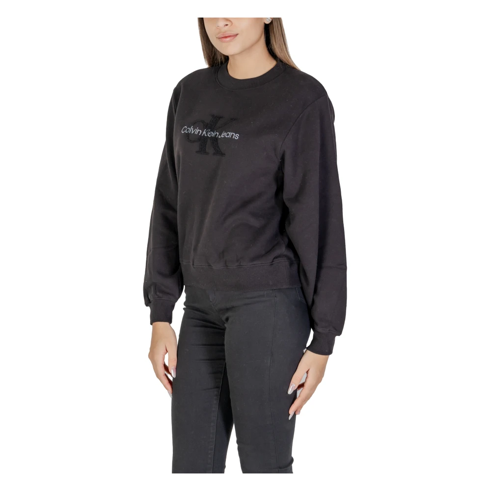 Calvin Klein Jeans Chenille Monologo Dames Sweater Black Dames
