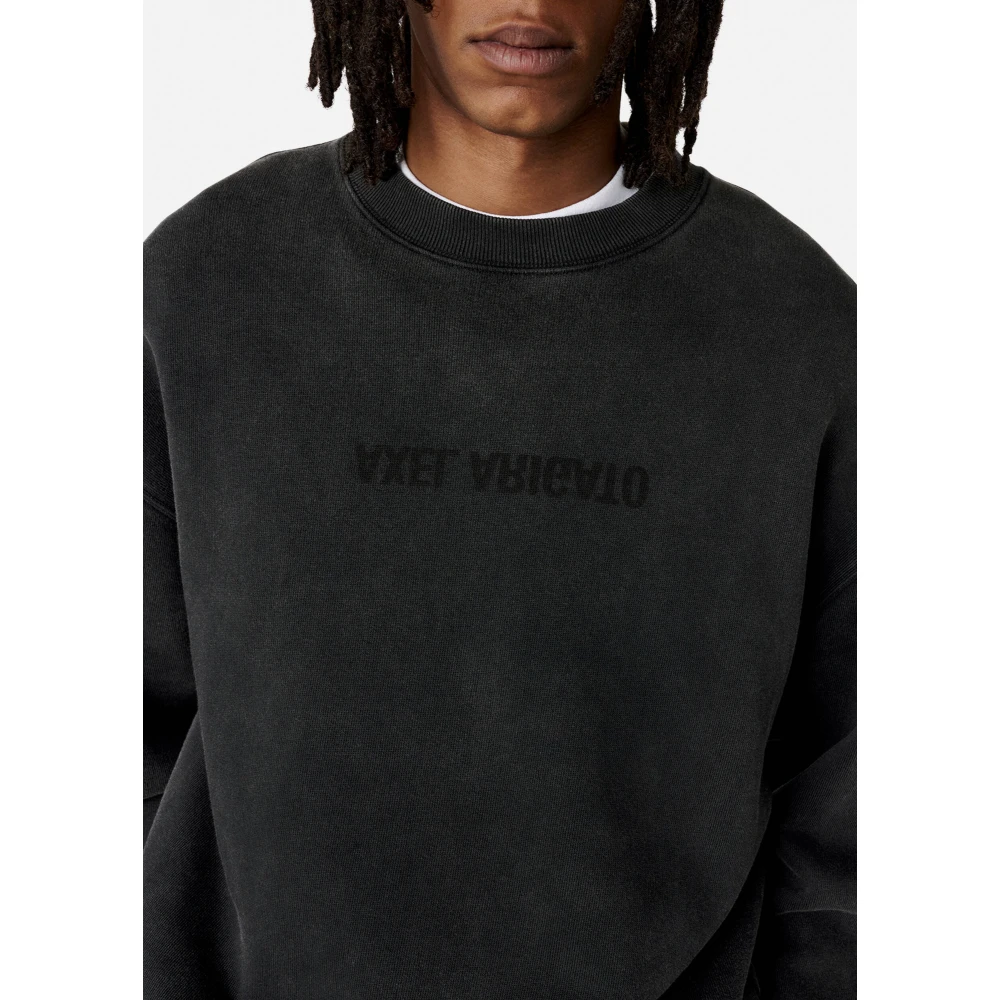 Axel Arigato Verwrongen Gewassen Sweatshirt Black Heren
