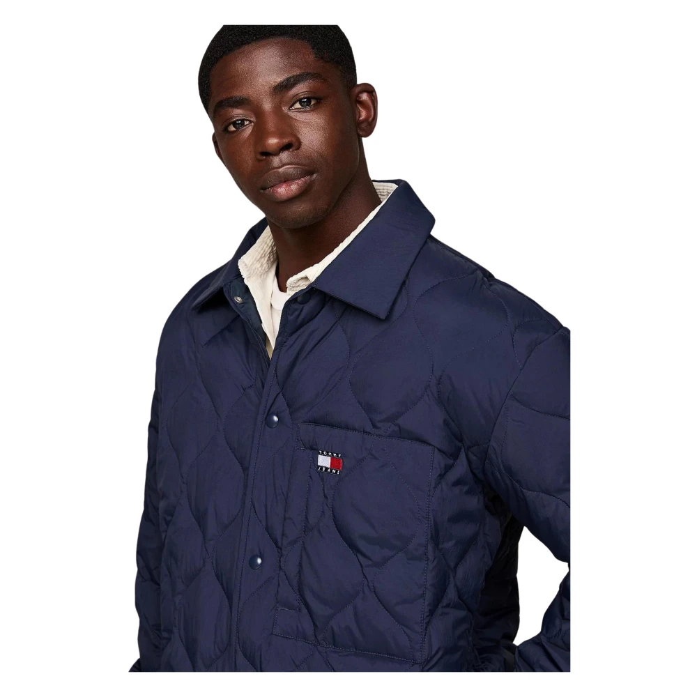 Tommy Hilfiger Blauwe Waterafstotende Gewatteerde Jas Blue Heren