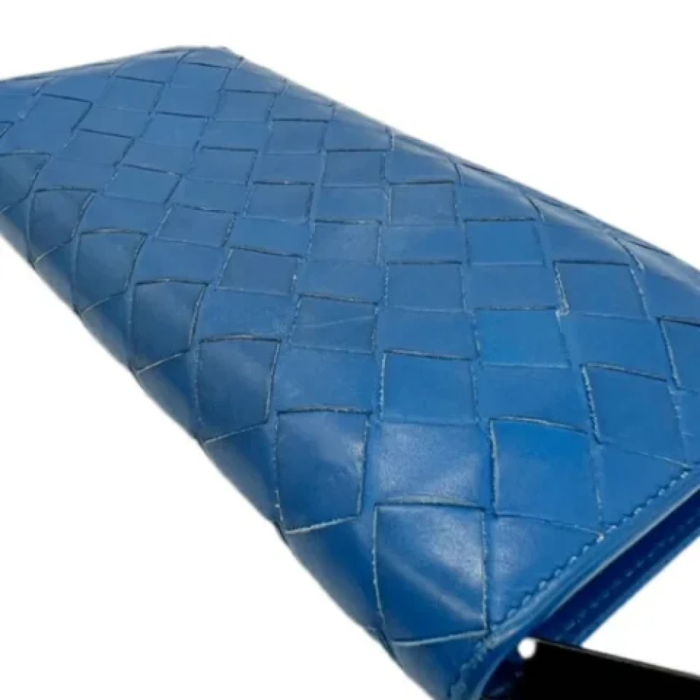 Bottega Veneta Vintage Pre-owned Leather wallets Blue Heren