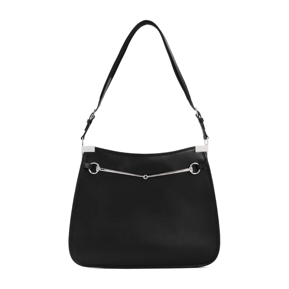 Gucci Zwarte Horsebit Schoudertas Black Dames