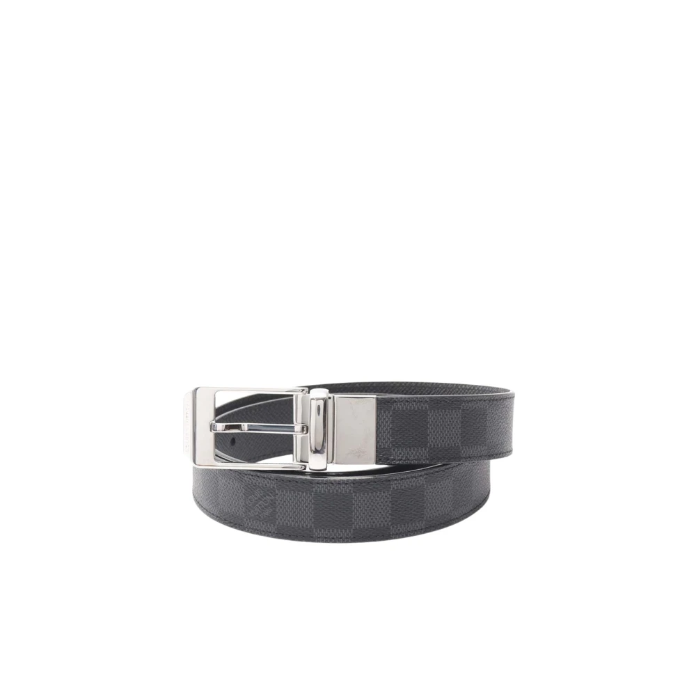 Louis Vuitton Vintage Women's Black Pre-Owned Vintage Damier Ebene Reversible Belt