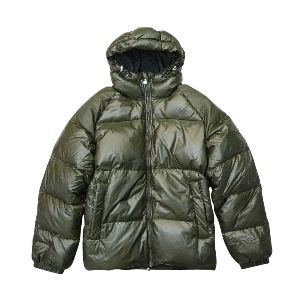 Pyrenex Glanzend Diep Khaki Puffer Jas Green Heren