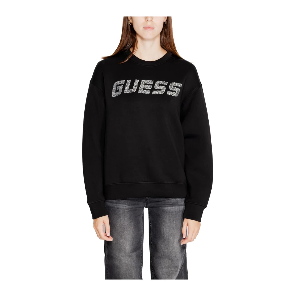 Guess Rhinestone Logo Sweatshirt - Female - Sweatshirts - Black - Xs - Sweatshirts & Hoodies - Image 3
