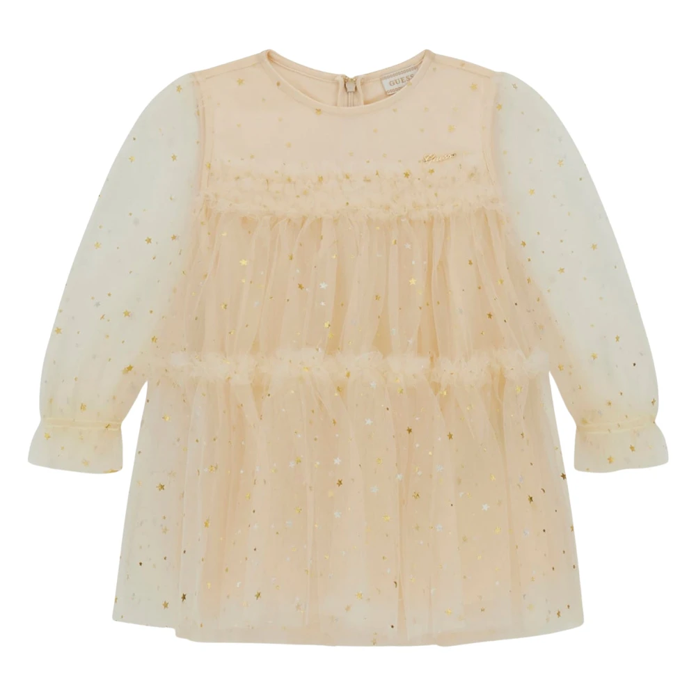 Guess Girls Beige Dresses, 4 Y, Tulle Star Dress