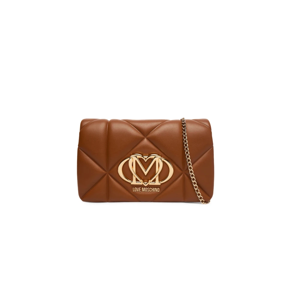 Love Moschino Donna Marrone Quilted Crossbody Bag