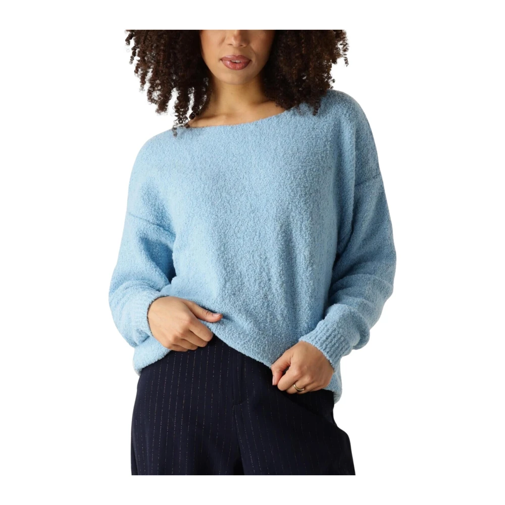 Nukus Matilde Boucle Pullover Sweater Blue Dames
