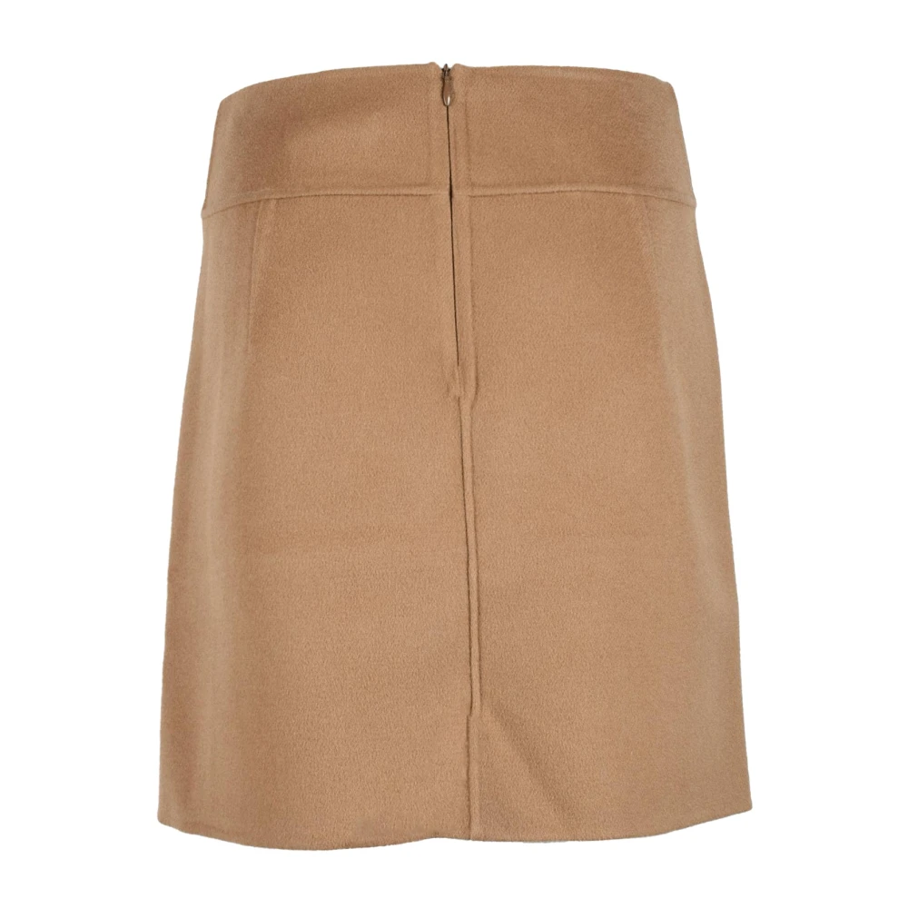 Max Mara Puur wollen rok Brown Dames