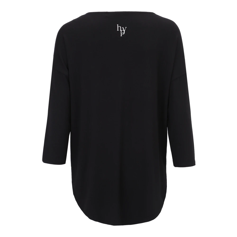 Betty Barclay Bamboe Oversized V-hals Shirt Black Dames