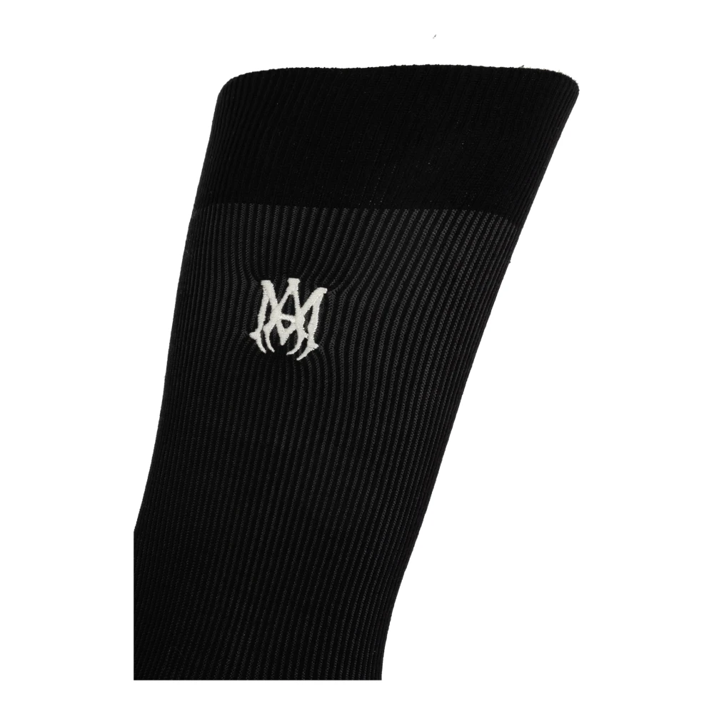 Amiri Logo Socks Black Heren