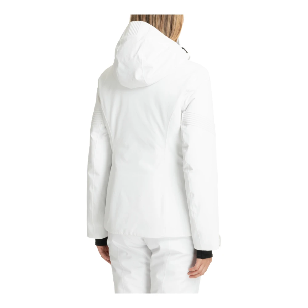 Emporio Armani EA7 7 Ski Jas met Capuchon en Logo White Dames