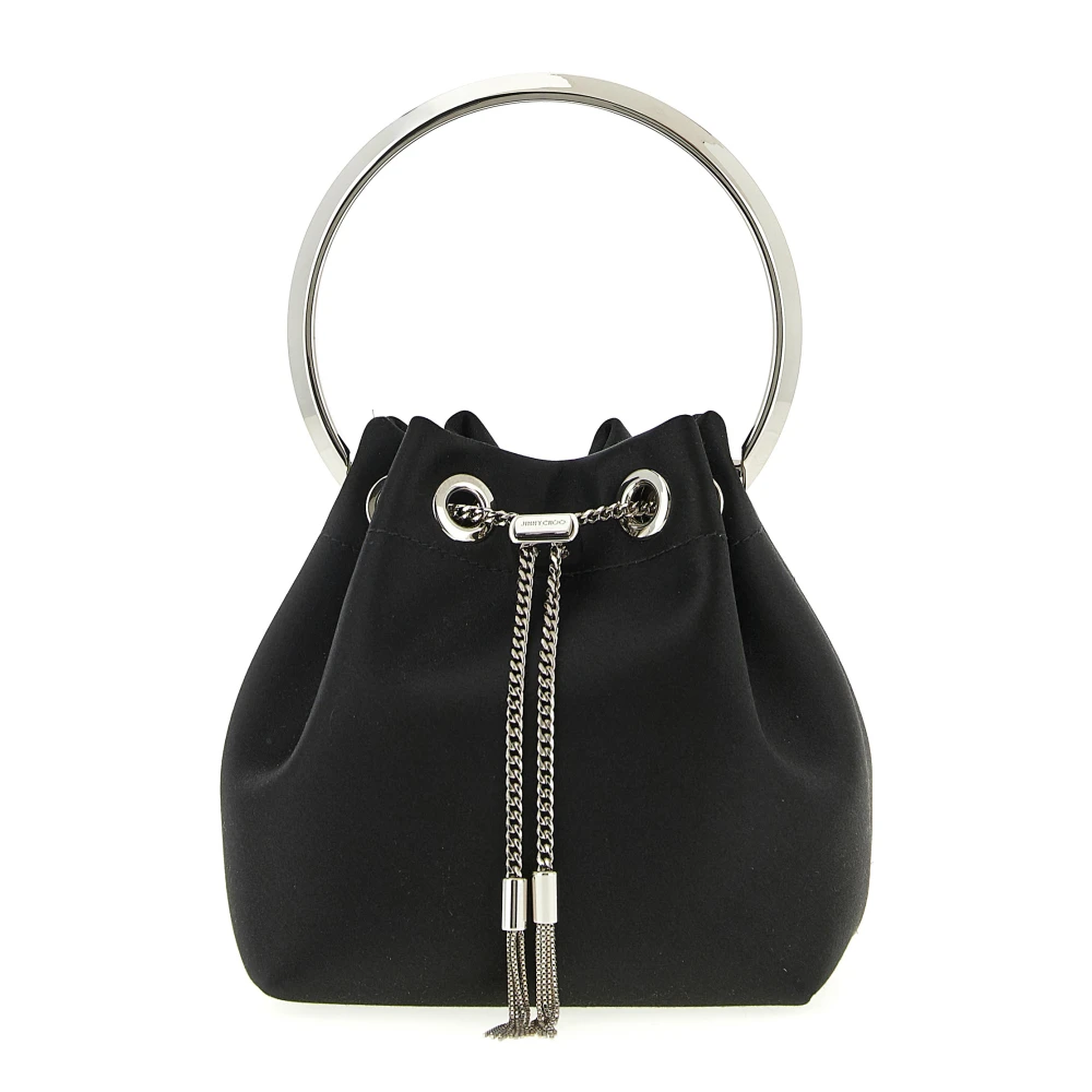 Jimmy Choo Women's Black Bon Bon Bucket Bag - Bucket Bags - One Size - Bags