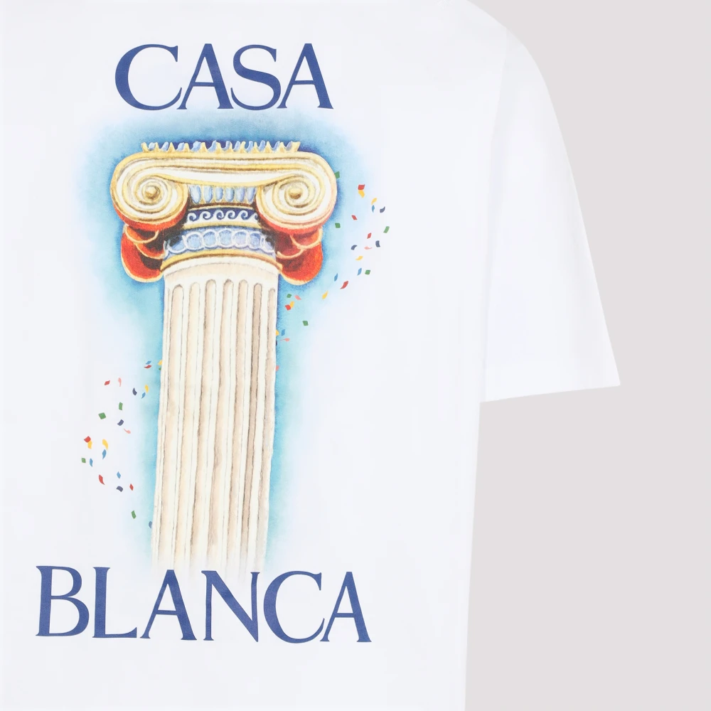 Casablanca Witte T-shirt Stijlvol en Comfortabel White Heren