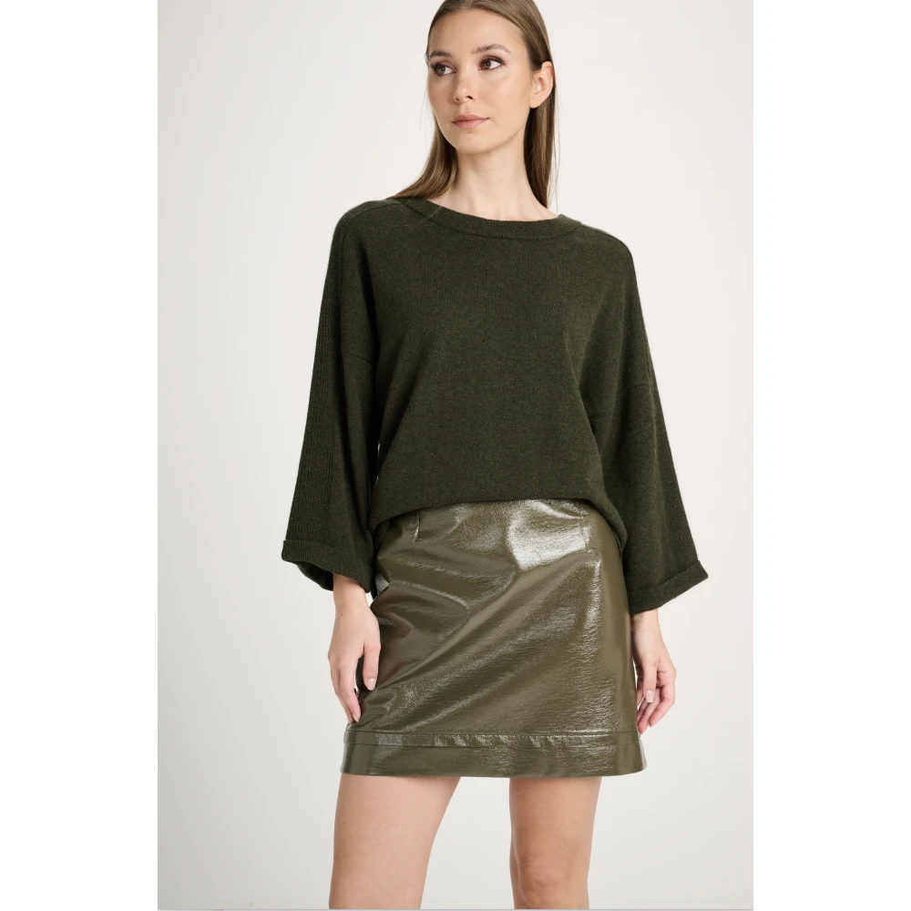 March23 Minirok met ruches Green Dames