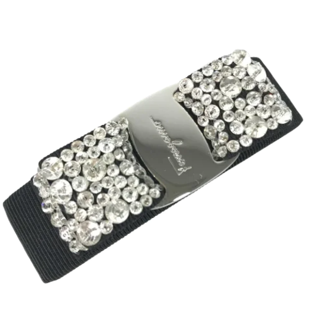 Salvatore Ferragamo Pre-owned Fabric hair-accessories Black Dames