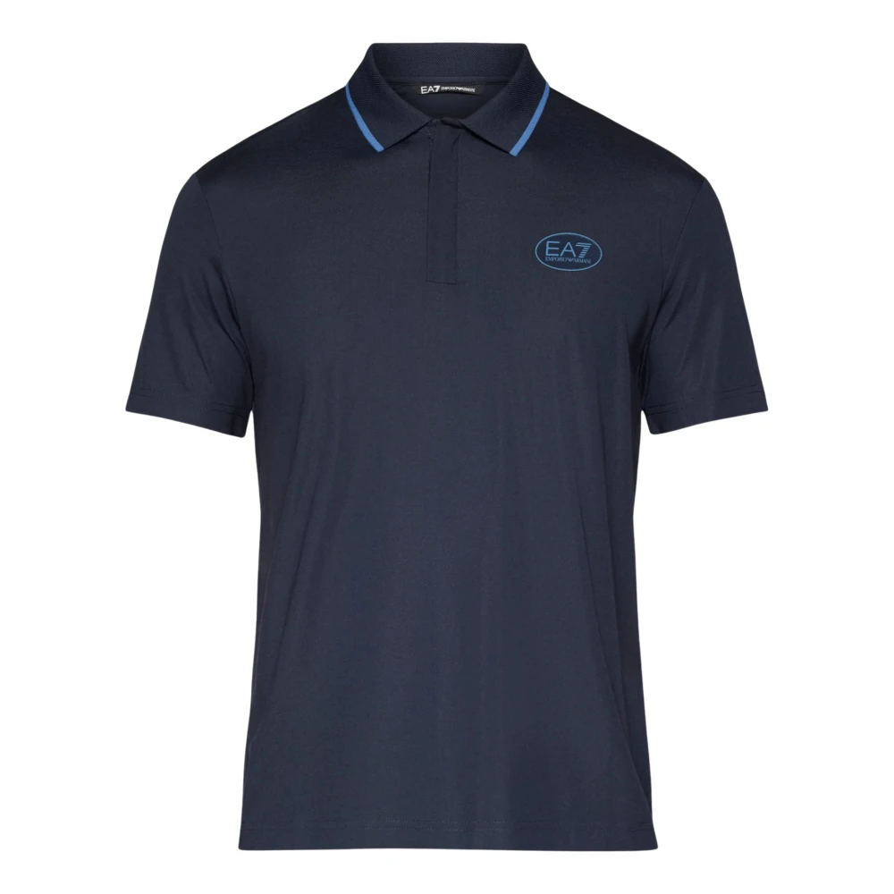 Emporio Armani Ea7 Mannelijk Blauw Tops Heren, Xl, Polo Shirt
