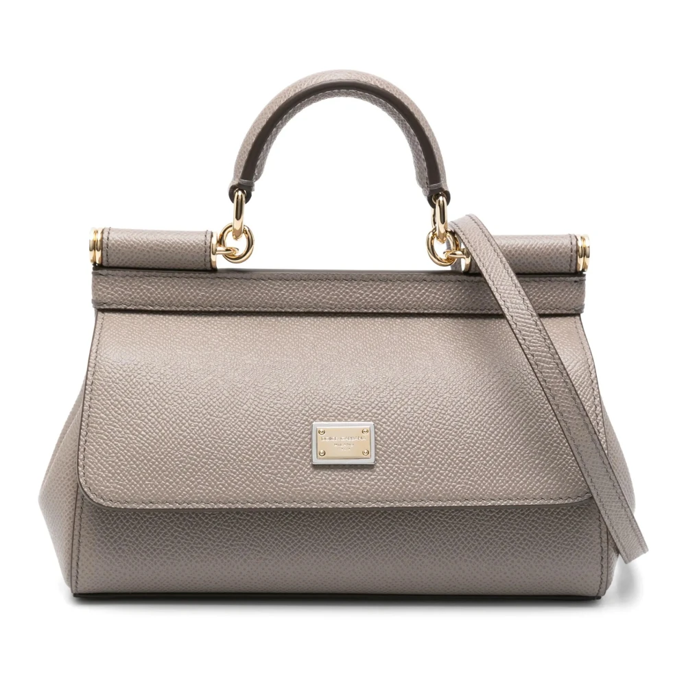 Dolce & Gabbana , Handbags, Female, Beige, One Size, Mini Sicily Bag