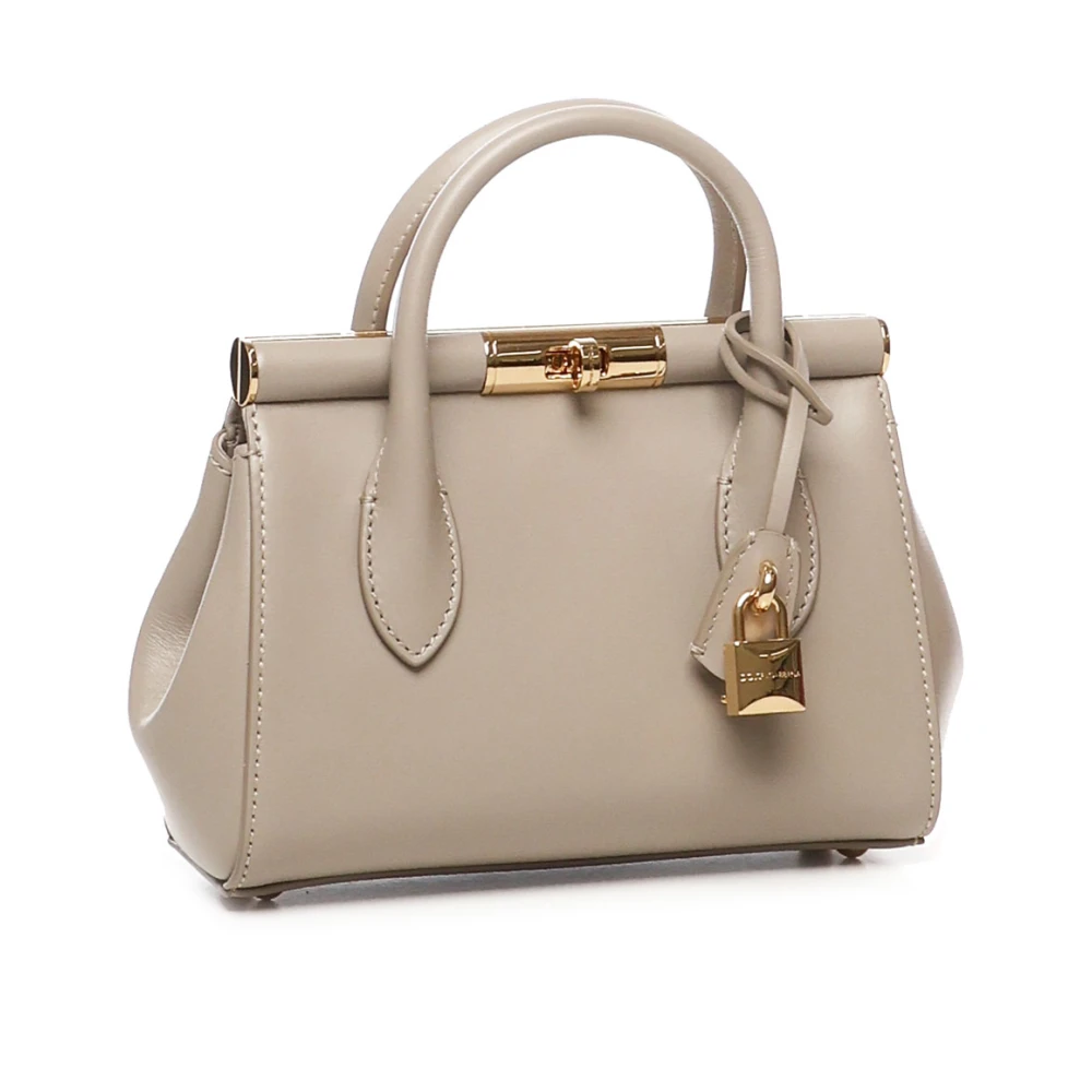 Dolce & Gabbana Marlene Beige Leren Tas Beige Dames