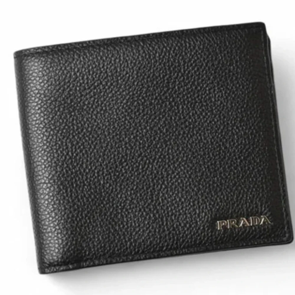 Prada Vintage Pre-owned Leather wallets Black Heren