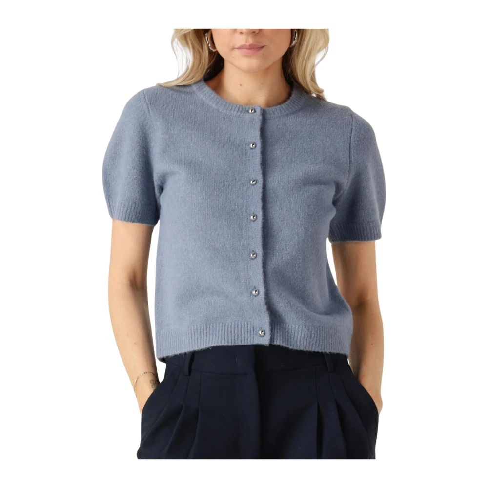 NEO NOIR Blauwe Gebreide Vest voor Vrouwen Blue Dames