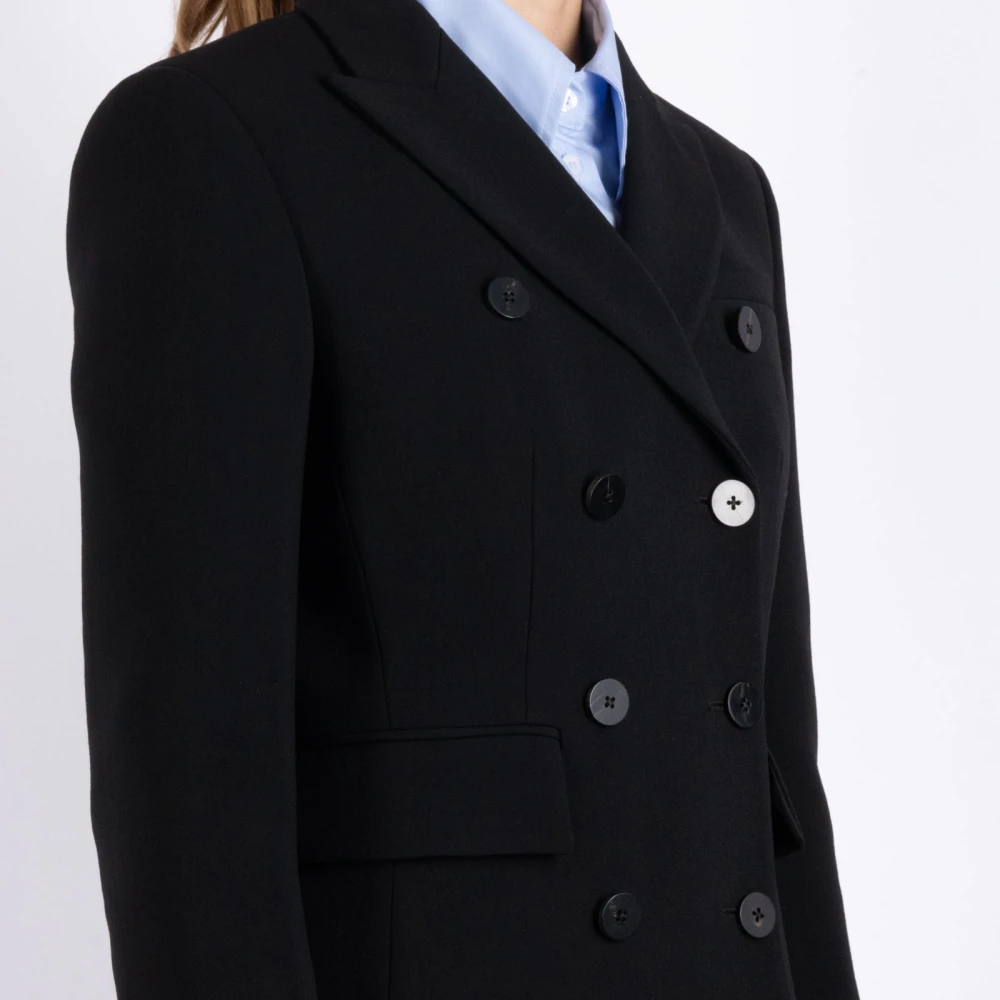 Seafarer Zwarte Wollen Kasjmier Jas Black Dames