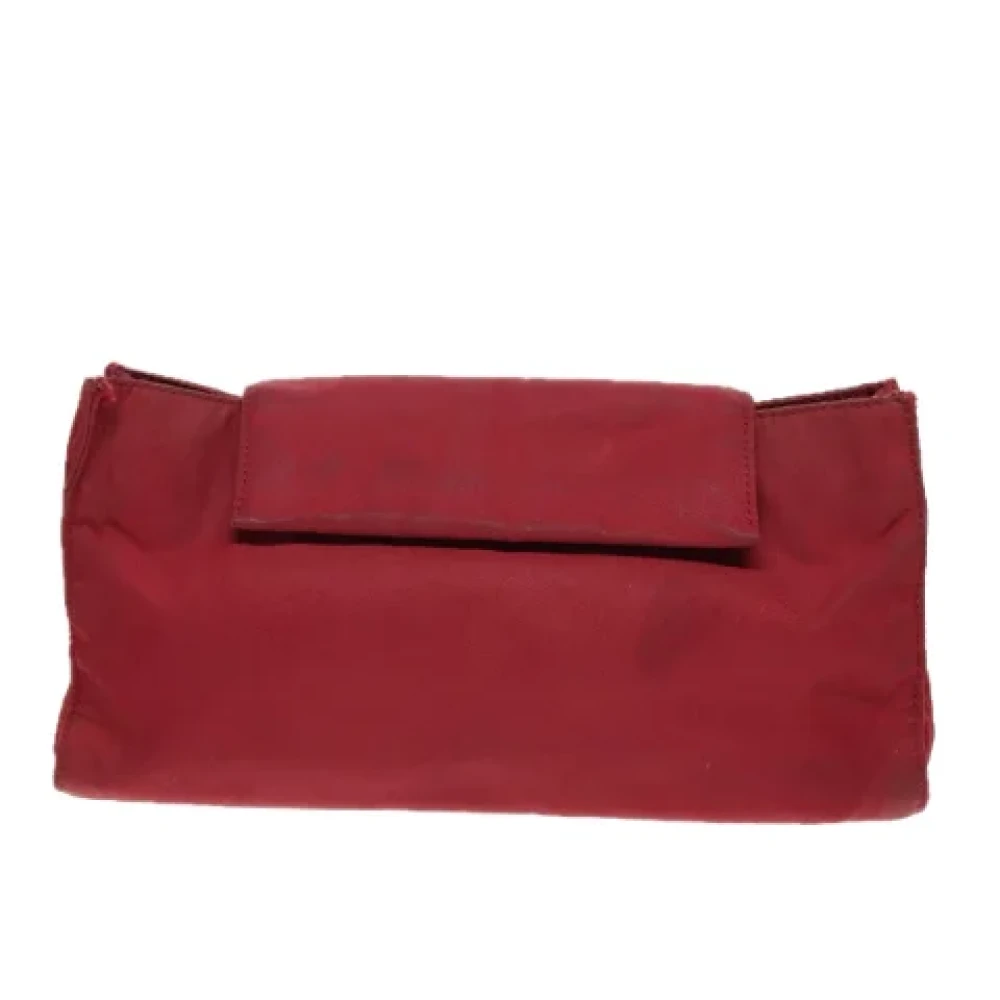 Prada Vintage Pre-owned Nylon pouches Red Dames