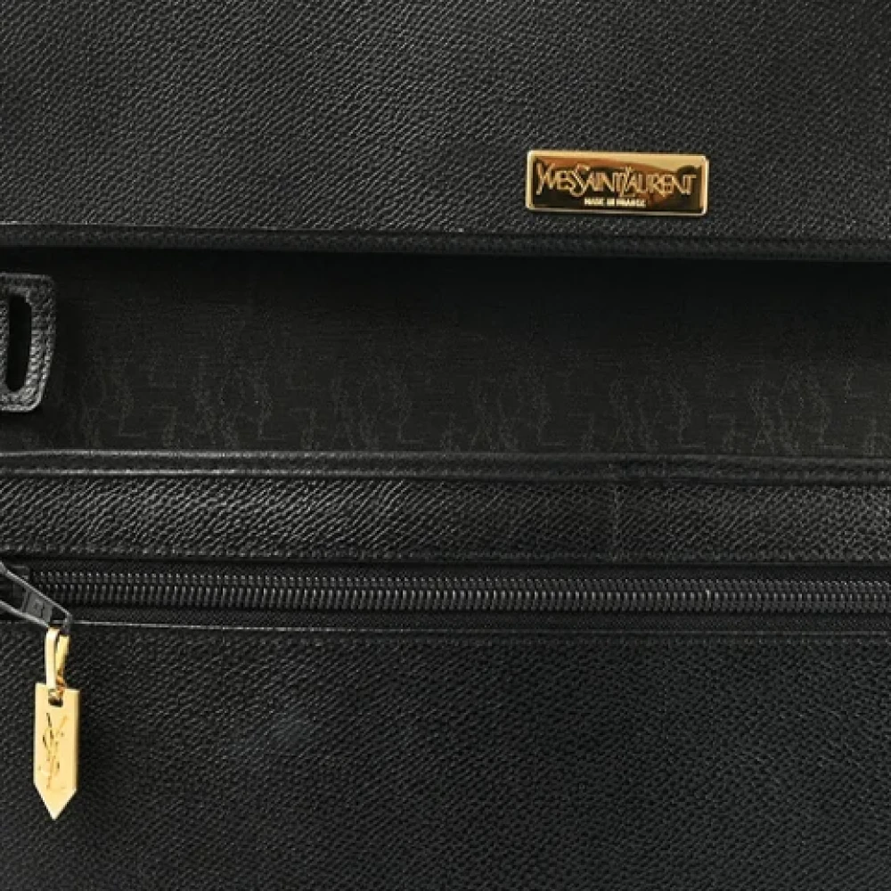 Yves Saint Laurent Vintage Pre-owned Leather clutches Black Dames