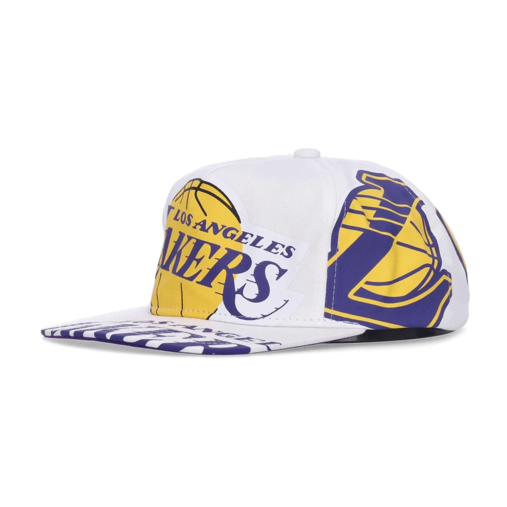 Mitchell & Ness NBA Lakers Flat Brim Cap Multicolor, Herr