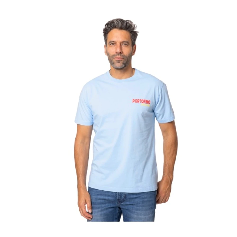 MC2 Saint Barth Blauwe Portofino Addicted T-shirt Blue Heren