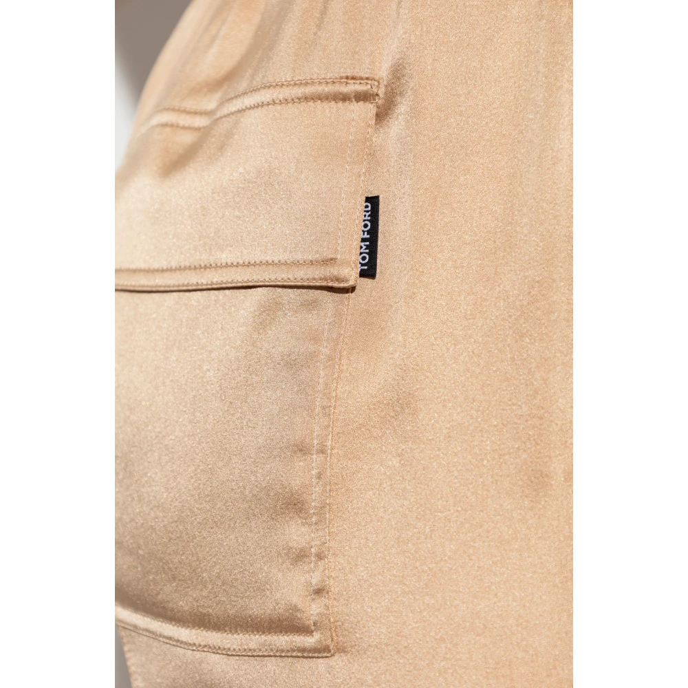Tom Ford Zijden cargobroek Beige Dames