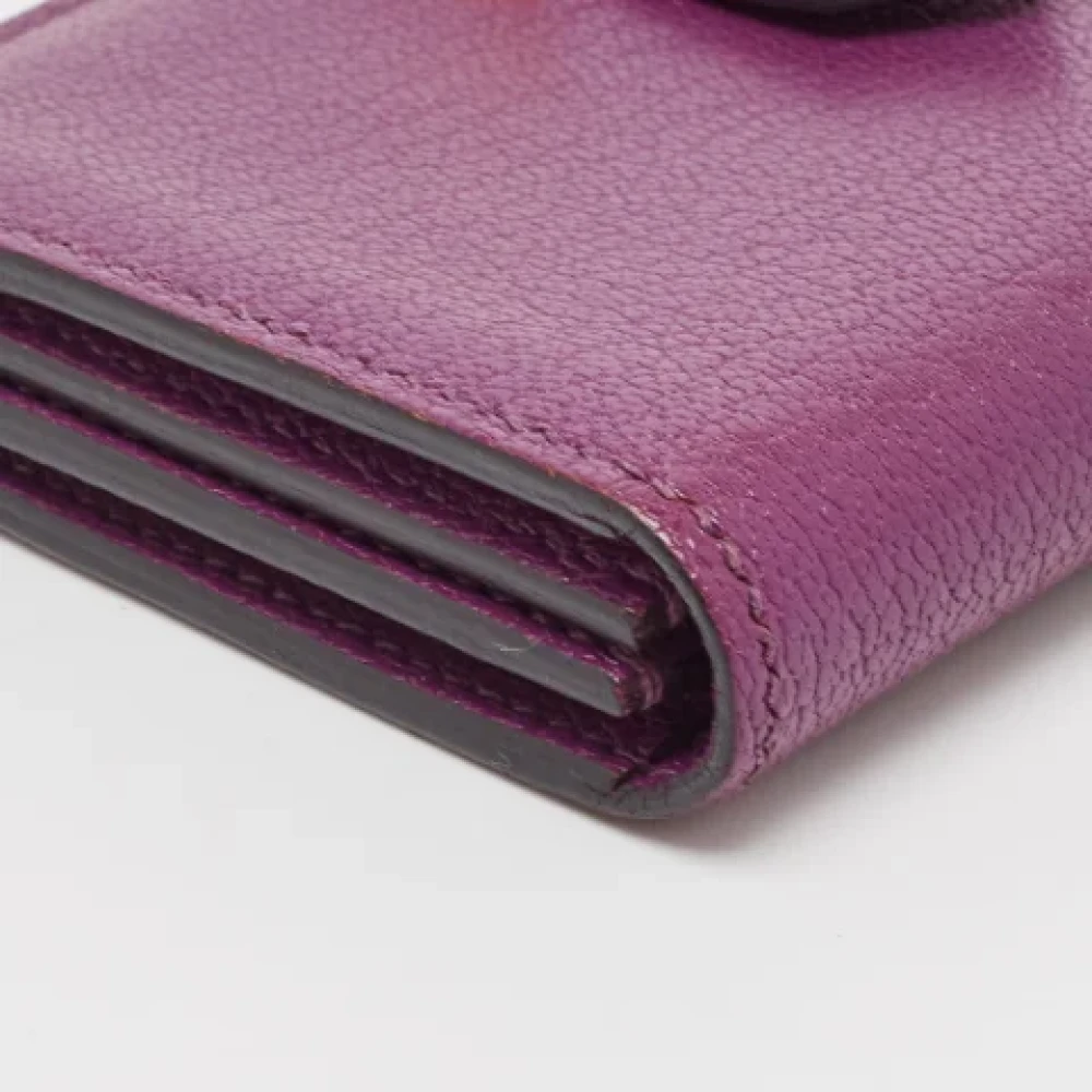 Hermès Vintage Pre-owned Leather wallets Purple Dames