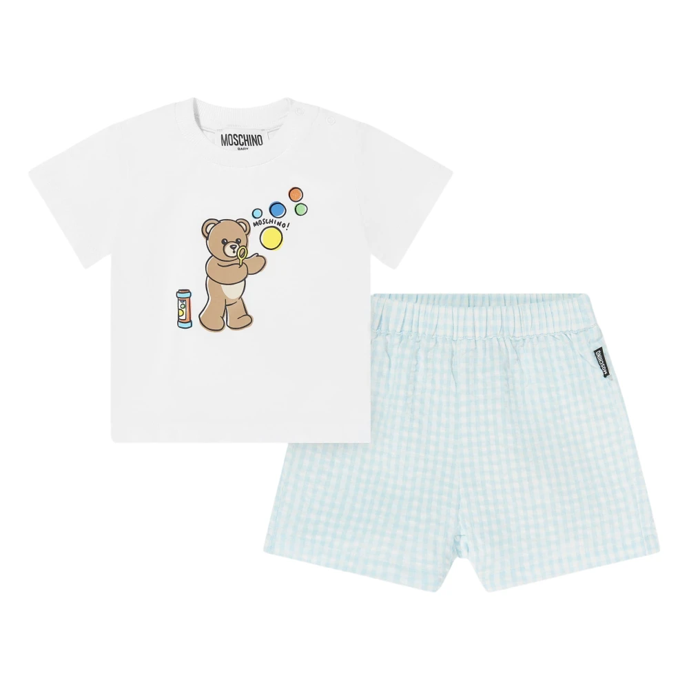 Moschino Boys Multicolor Kids Sets, 18 M, Teddy Bear Short Set