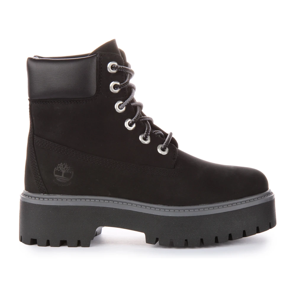 Timberland Women's Black Lace-Up Boots, 5 Uk, Outdoor Adventure Ankle Boots