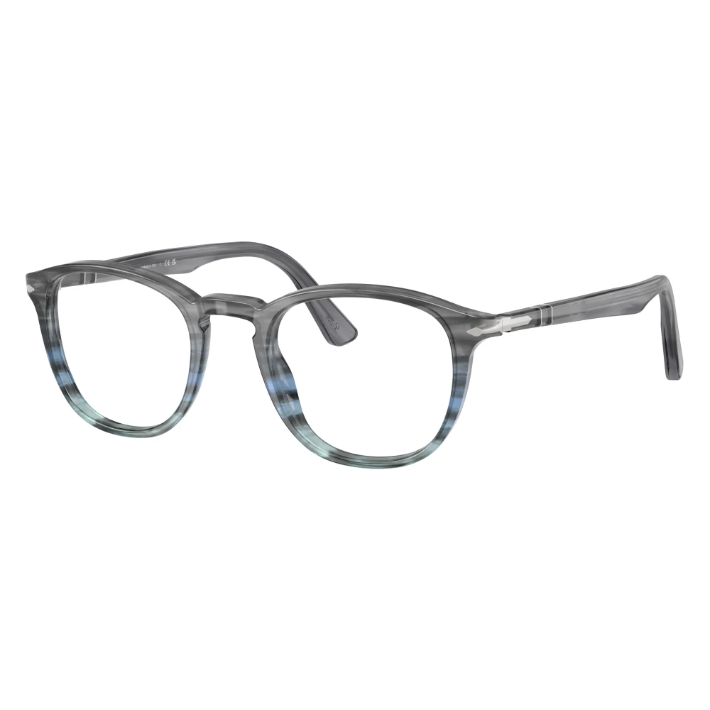 Persol Grey Po3143v 1205 Man Optical Frames Acetate Transparent Round Normal - Image 3