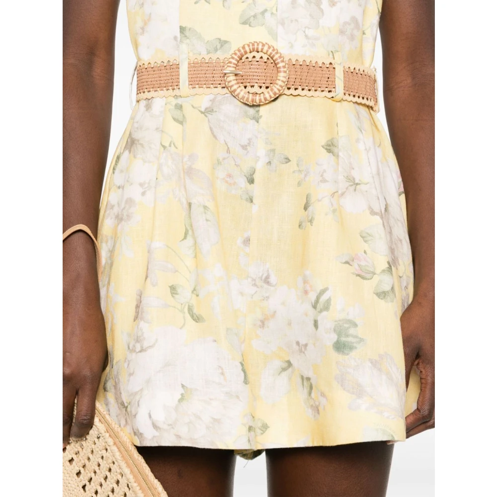 Zimmermann Halter Playsuit in Geel Yellow Dames