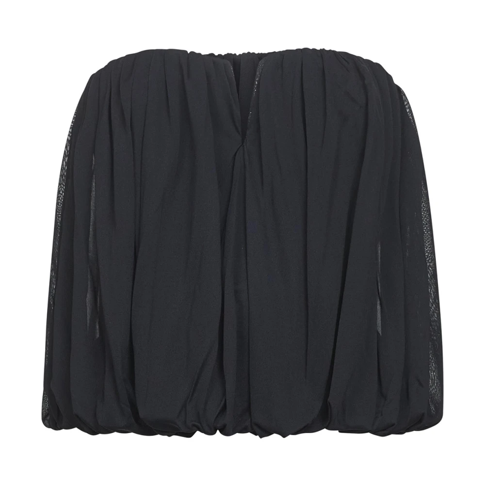 Isabel Marant Women's Black Sweetheart Neckline Top With Side Snap Buttons