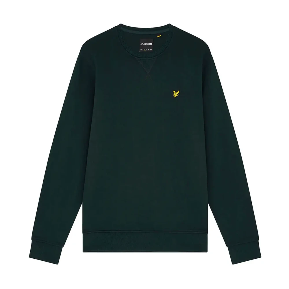 Lyle & Scott Men's Green Sweatshirts, M, Crew Neck Sweatshirt