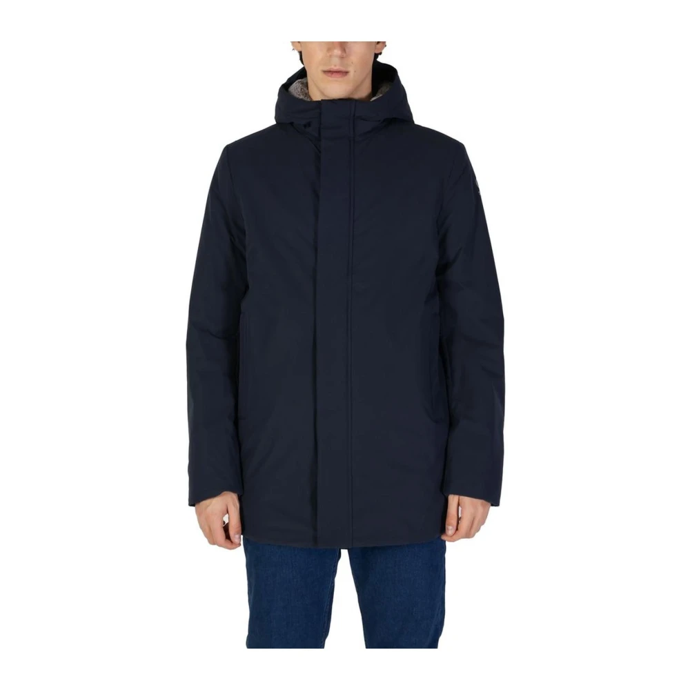 Suns Blauwe Polyester Herenjas Herfst Winter Collectie Blue Heren