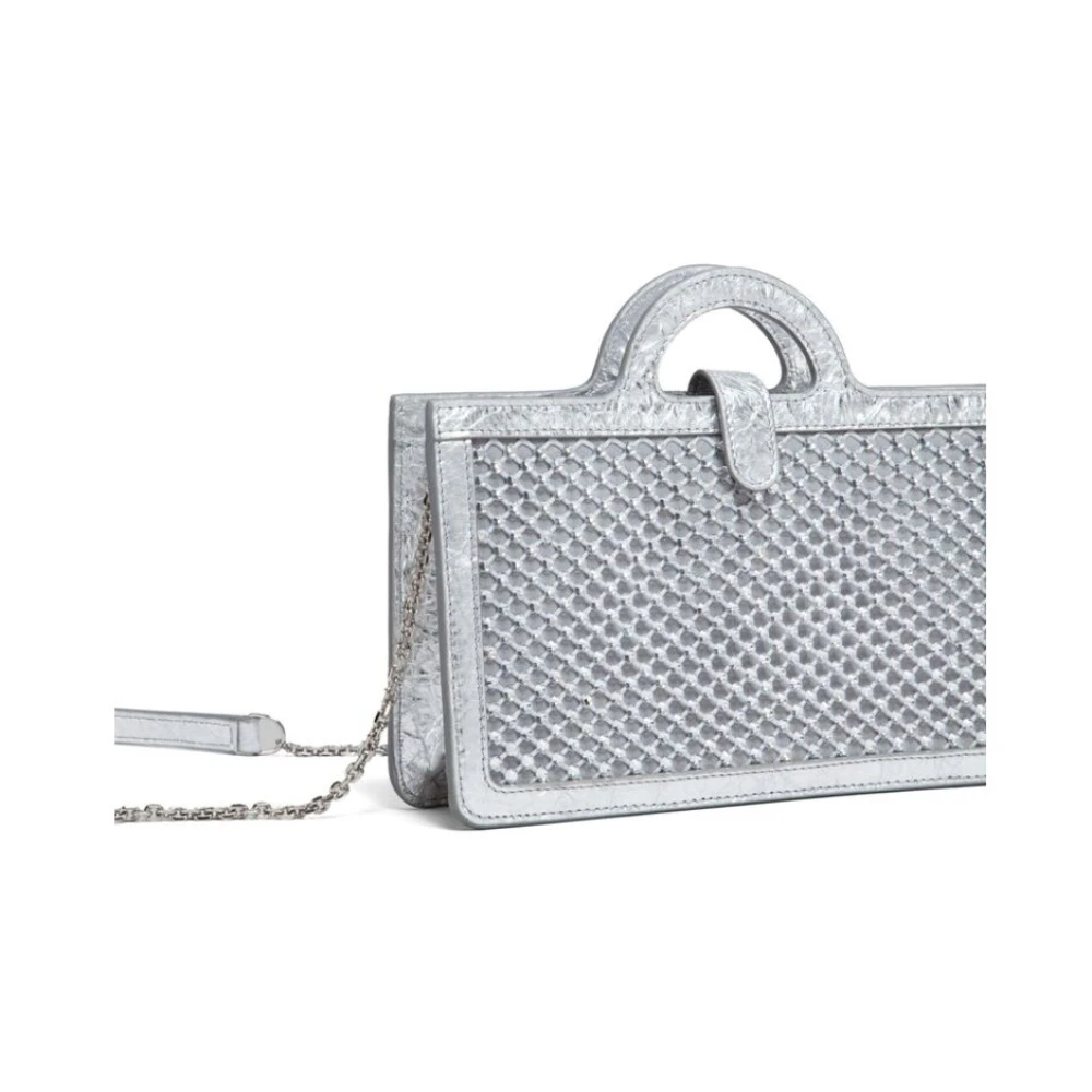 Marni Portemonnee met kristalversiering en kettingriem Gray Dames
