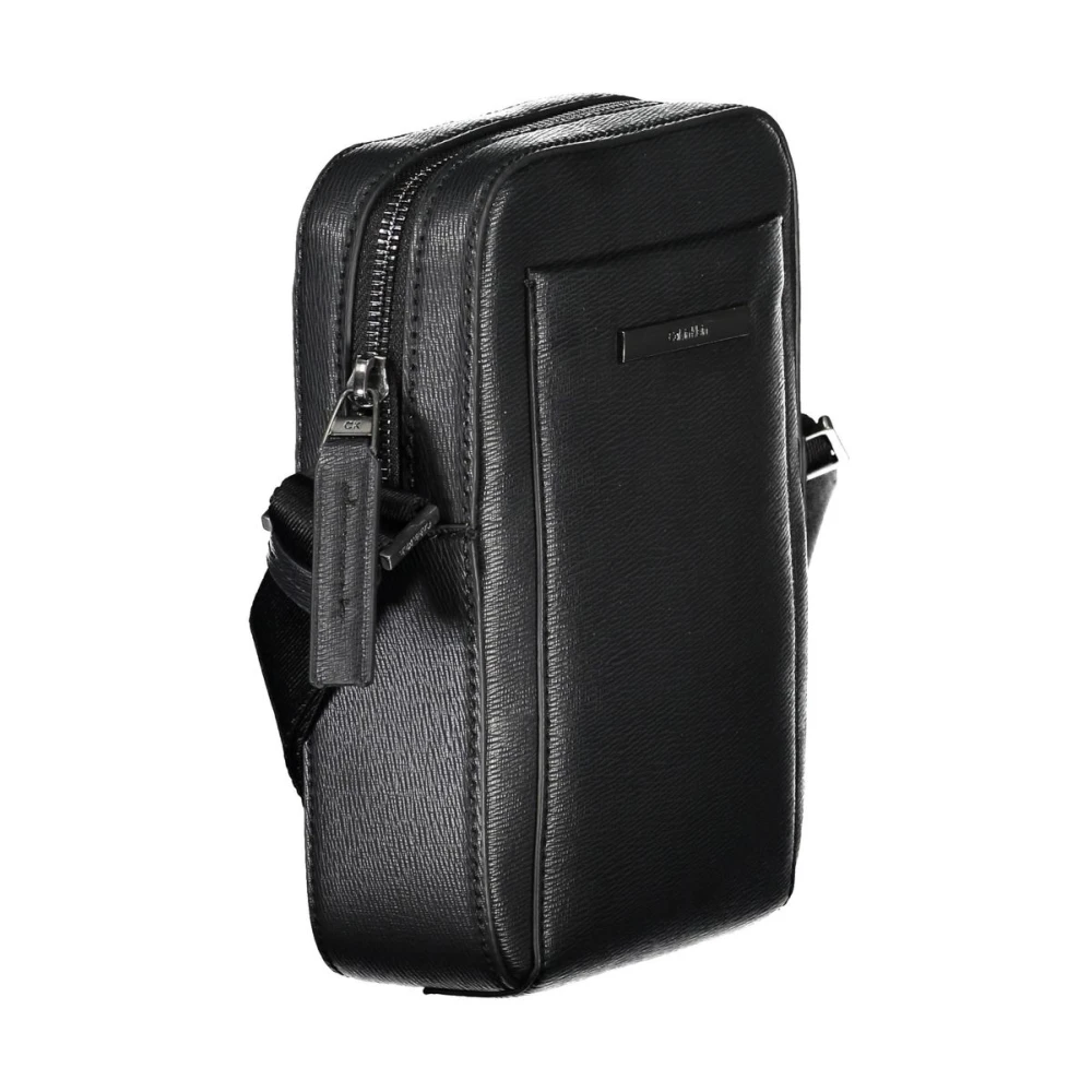Calvin Klein Elegante zwarte schoudertas met stijlvolle details Black Heren